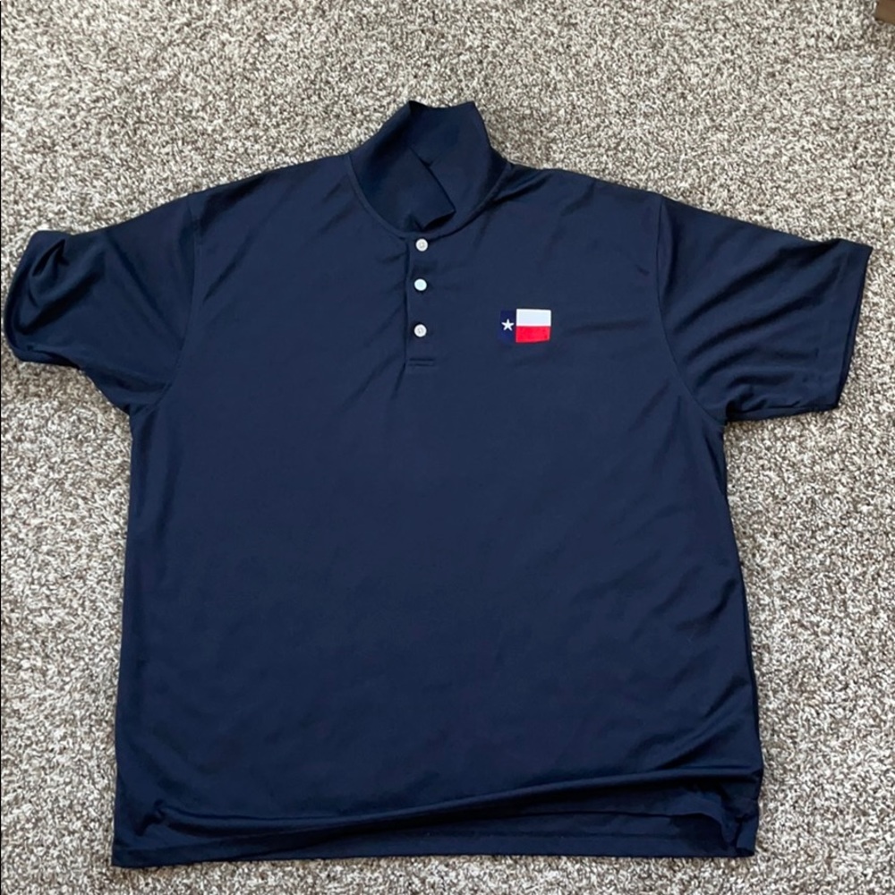 State Traditions Texas Flag Polo Navy 2